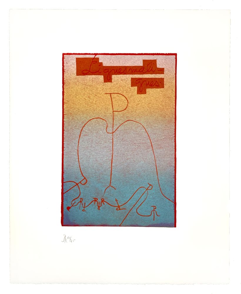 Gravure Sur Bois Müller - LIGNES MALIGNES - TITRE