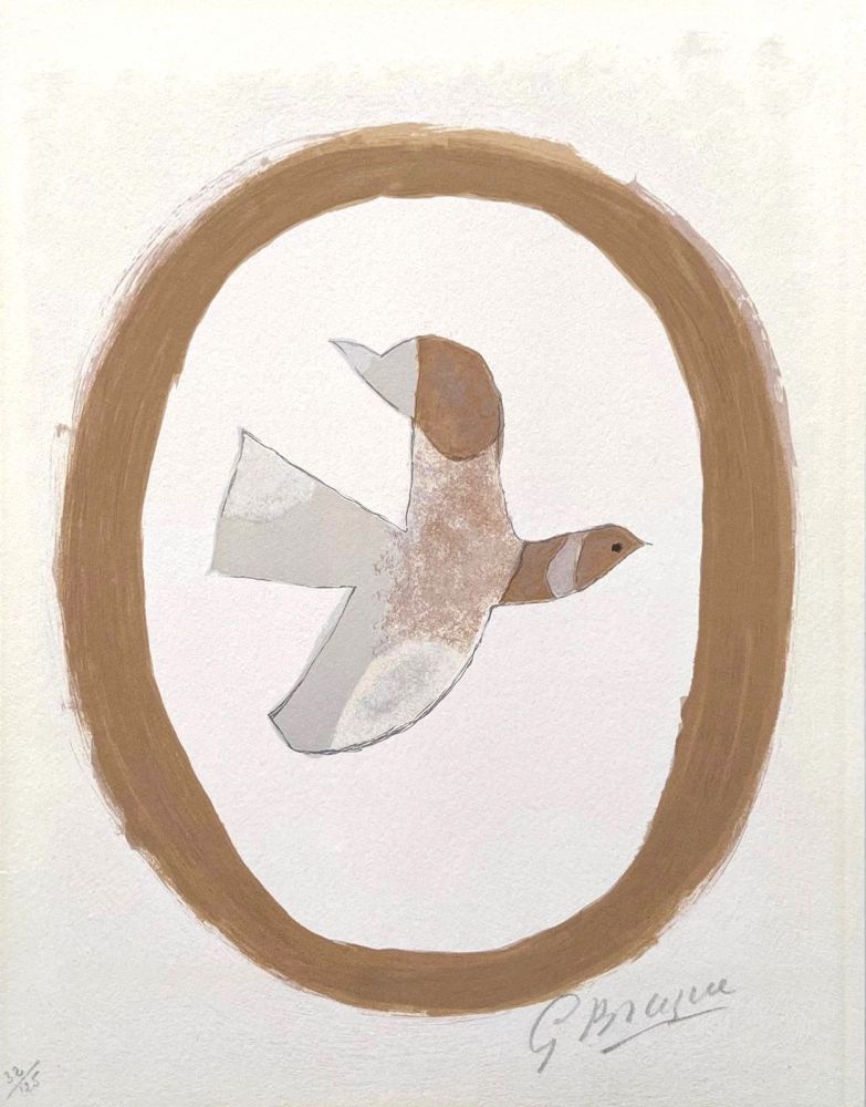Lithographie Braque - L'oiseau des sables 
