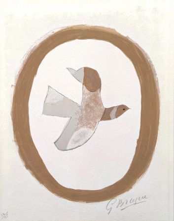 Lithographie Braque - L'oiseau des sables 