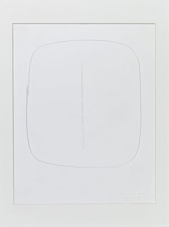 Lithographie Fontana - Lucio Fontana (1899–1968) – Concetto Spaziale – Lithograph with hand-cut central slash incision -1961