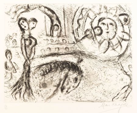 Gravure Chagall - Marc Chagall (1887–1985) - Le Cirque fantastique - Etching on paper - 1967