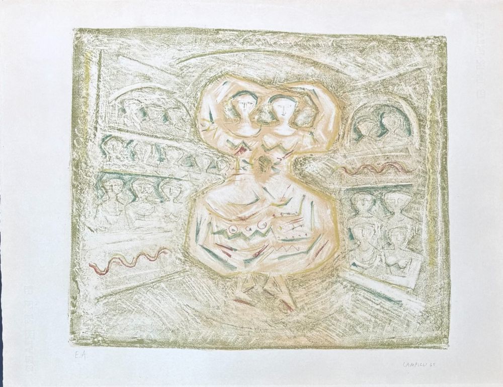 Lithographie Campigli - Massimo Campigli (1895–1971) - Danzatrici - lithograph on paper - 1965