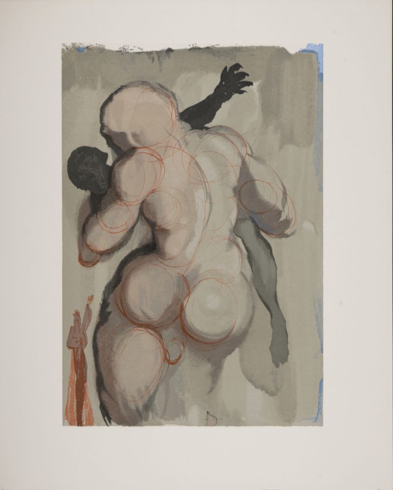 Lithographie Dali - Morts pour violence