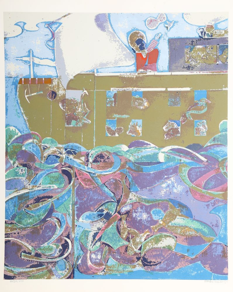 Sérigraphie Bearden - Noah, The Third Day (Noah's Ark)