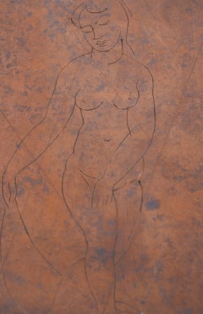 Gravure Derain - Nu au voile