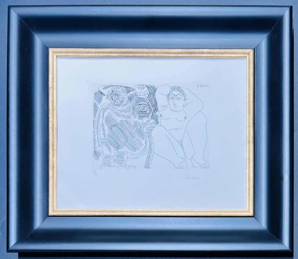 Gravure Picasso - Pablo Picasso ( 1881 – 1973 ) – hand-signed etching on wove paper - 1968