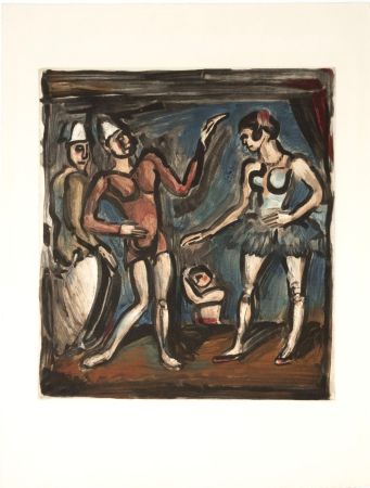 Aquatinte Rouault - Parade, from Circus