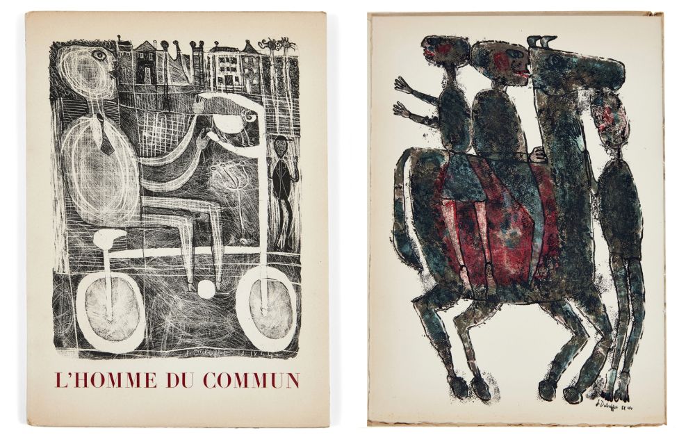 Livre Illustré Dubuffet - Pierre Seghers : L'HOMME DU COMMUN. Lithographies de Jean Dubuffet (1944)