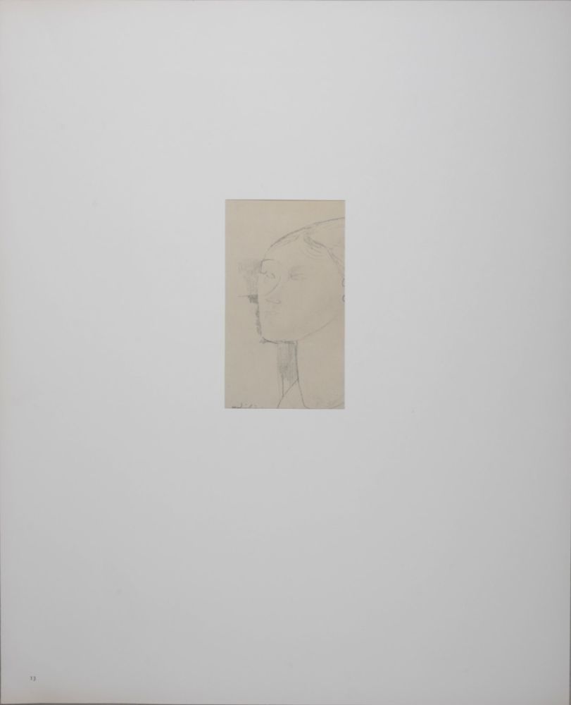 Lithographie Modigliani - Portrait de Béatrice Hastings