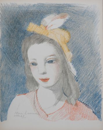 Lithographie Laurencin - Portrait de jeune femme