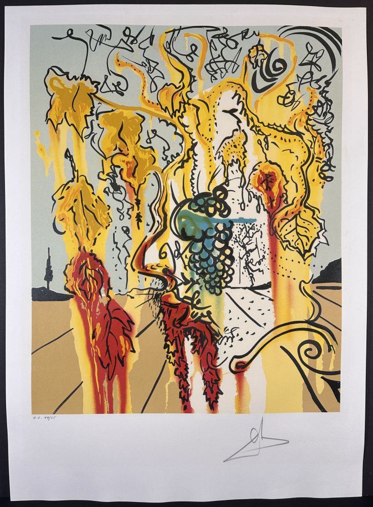Lithographie Dali - Portrait of Autumn