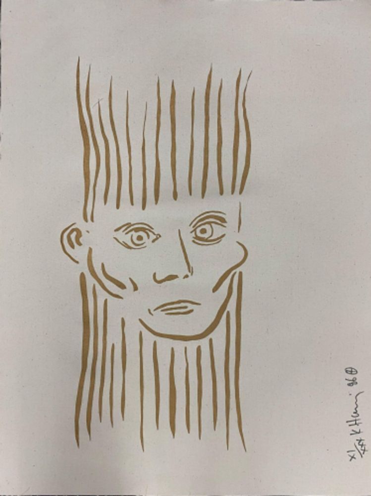Sérigraphie Haring - Portrait of Joseph Beuys