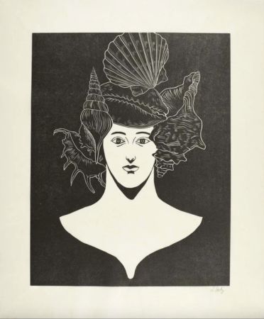 Gravure Sur Bois Party - Portrait With Shells