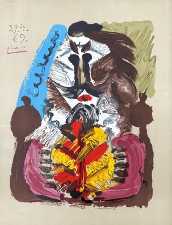 Lithographie Picasso - Portraits Imaginaires 27.4.69