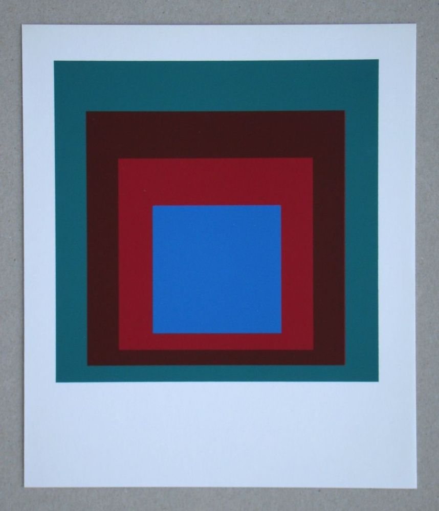 Sérigraphie Albers - Protected blue