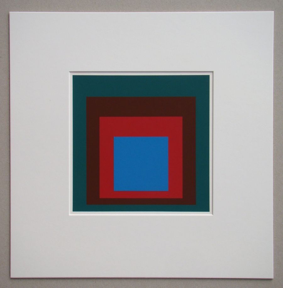 Sérigraphie Albers - Protected Blue