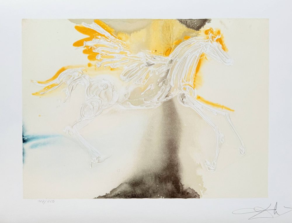 Lithographie Dali - Pégase