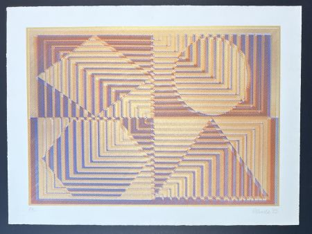 Sérigraphie Polesello - Rogelio Polesello (1939-2014) - Agata - Screen printing on BFK Rives paper - 1975