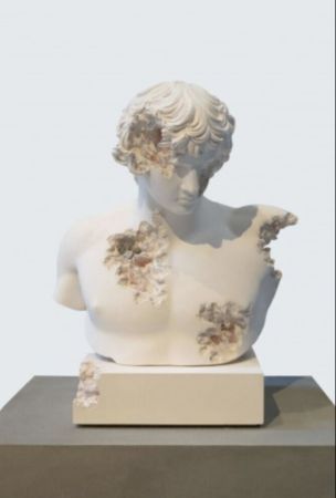 Multiple Arsham - Rose Quartz Eroded Bust of Antinous