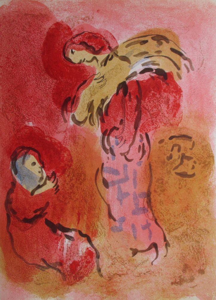 Lithographie Chagall - Ruth Glaneuse / Ruth gleaning