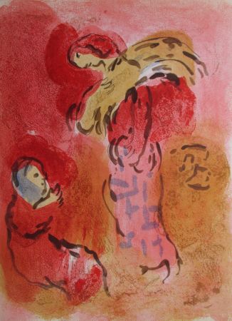 Lithographie Chagall - Ruth Glaneuse / Ruth gleaning