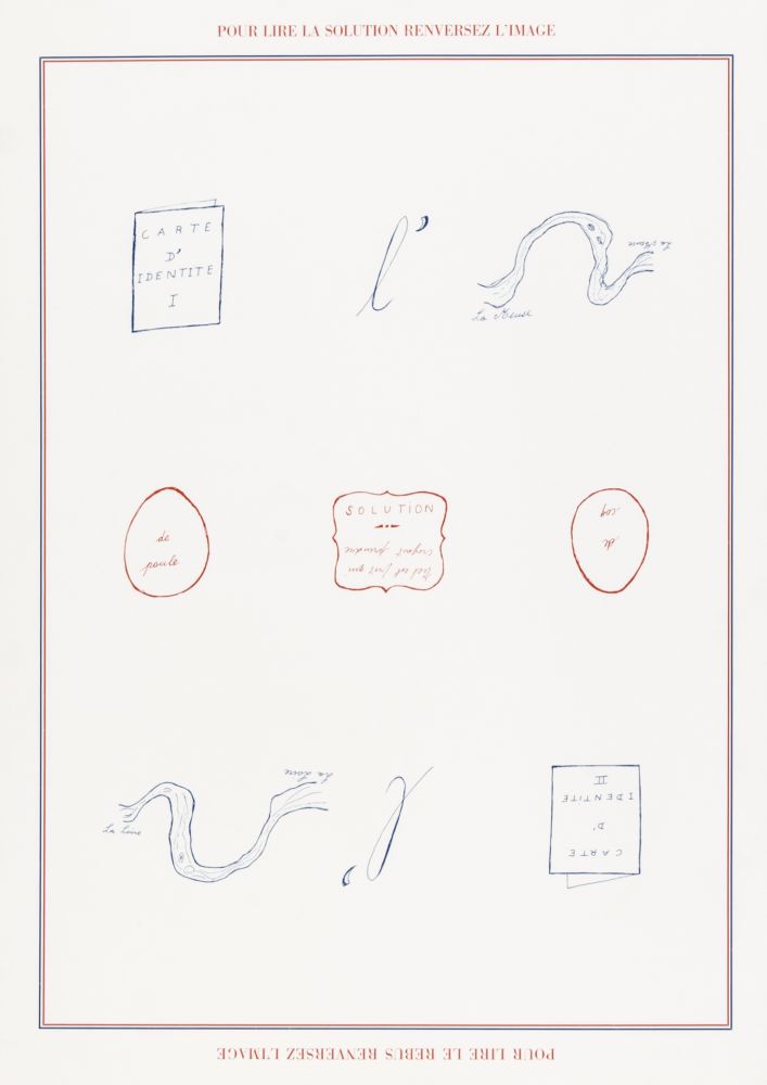 Sérigraphie Broodthaers - Rébus