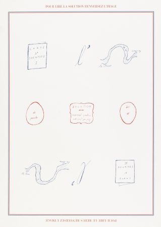 Sérigraphie Broodthaers - Rébus