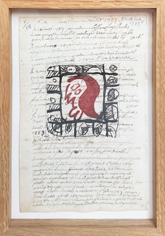 Eau-Forte Alechinsky - Rêve de l'ammonite