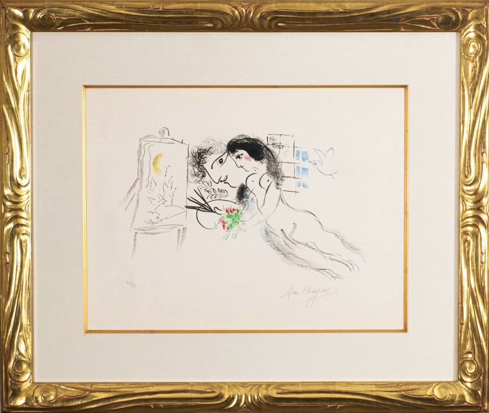 Lithographie Chagall - Rêve familier (Familiar Dream)