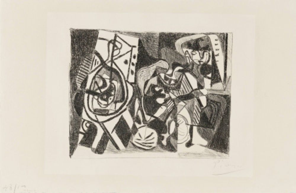 Lithographie Picasso - Scène d'intérieur