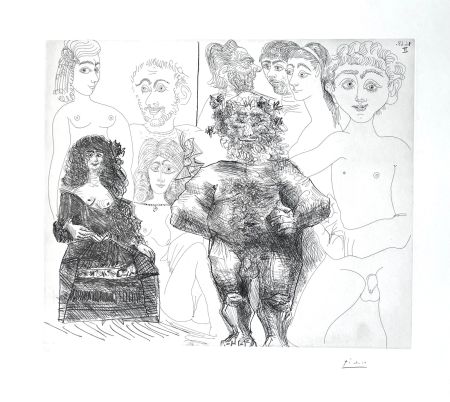Eau-Forte Picasso - Sexe à l’ancienne et à la moderne 