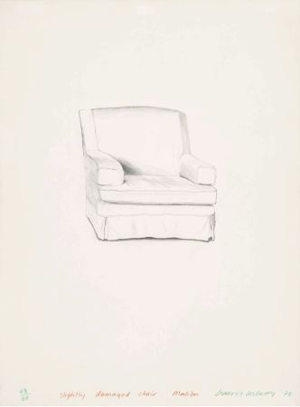 Lithographie Hockney - Slightly Damaged Chair