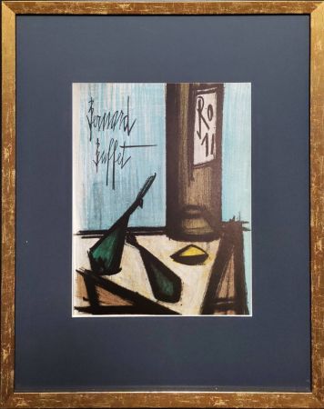 Lithographie Buffet - Still Life with a Bottle