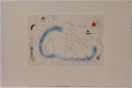 Gravure Miró - Strip-tease in blue 