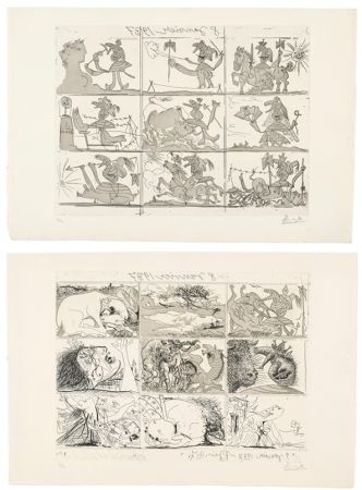 Eau-Forte Et Aquatinte Picasso - Sueño y mentira de Franco