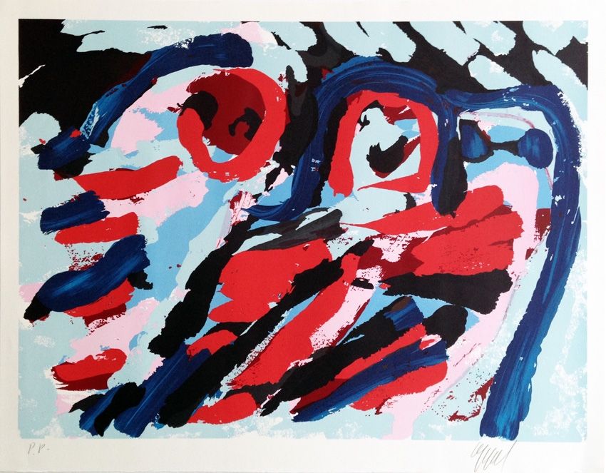 Sérigraphie Appel - Three smiling faces 