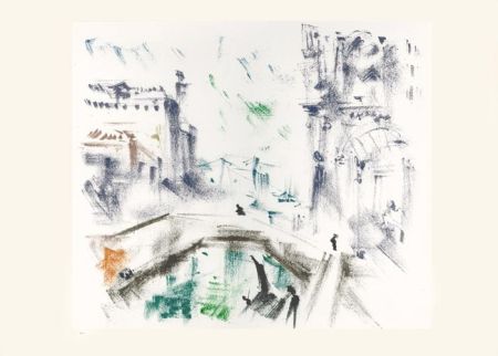 Lithographie Masson - Un campo le matin (Voyage à Venise)