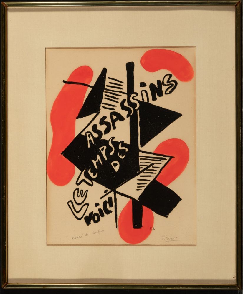 Pochoir Leger - Unique work. Matinée d’ivresse (Morning of Intoxication)