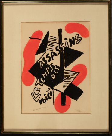 Pochoir Leger - Unique work. Matinée d’ivresse (Morning of Intoxication)