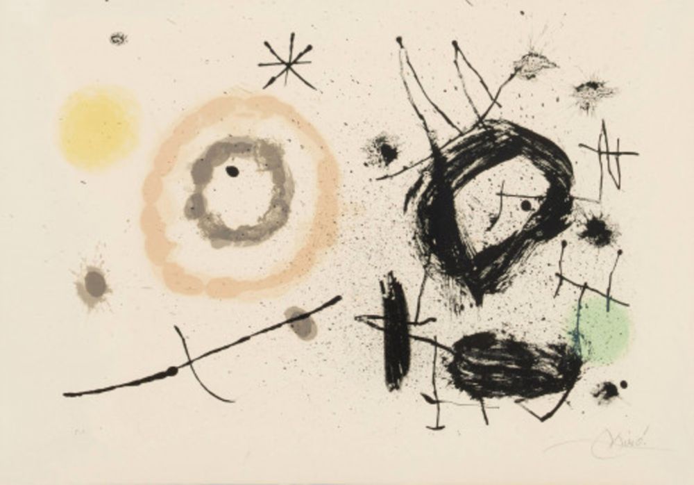 Lithographie Miró - Untitled (from the Bouquet de rêves pour Neila portfolio)