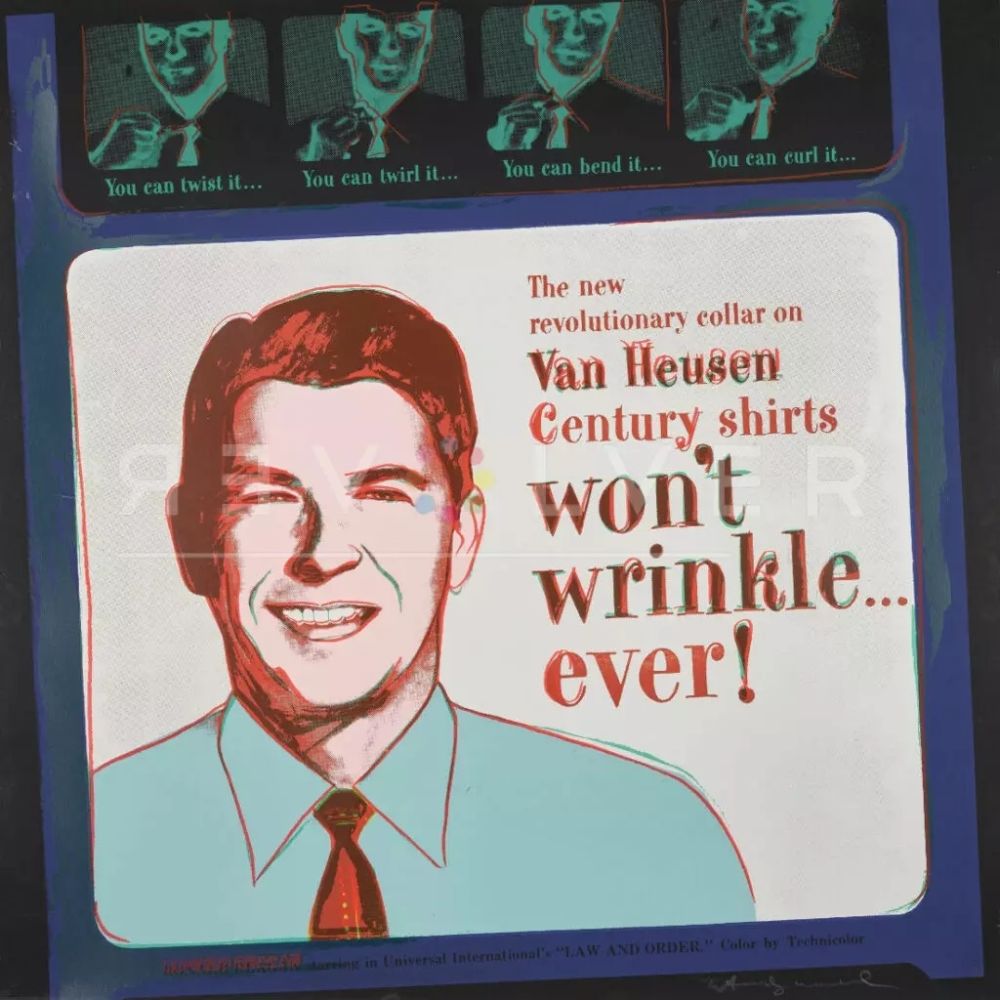 Sérigraphie Warhol - Van Heusen (Ronald Regan)