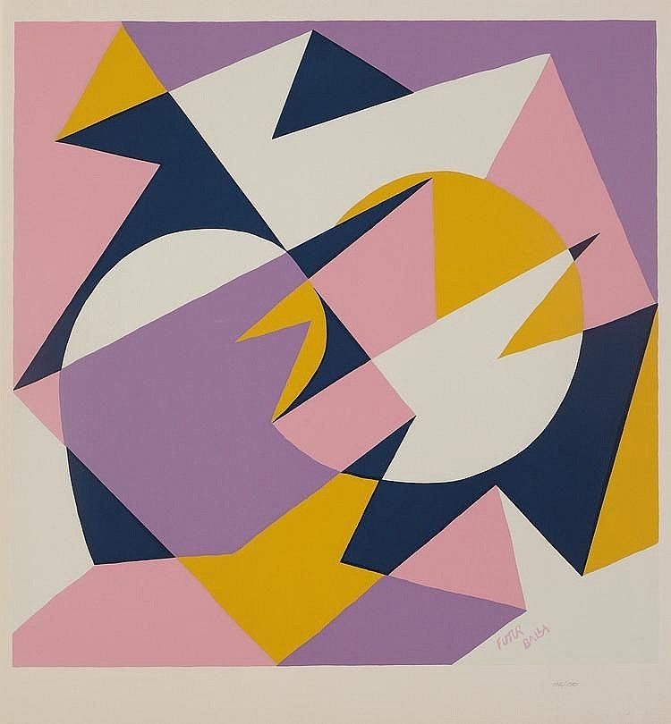 Sérigraphie Balla - Velocita + Forme Rumore