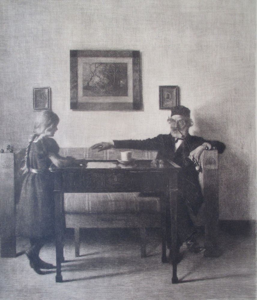 Gravure Ilsted - Visiting Grandpa