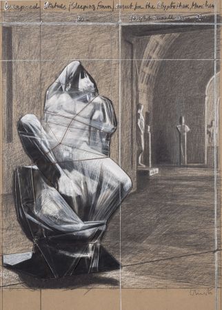 Multiple Christo - Wrapped Statues, Sleeping Fawn, Project for the Glyptothek